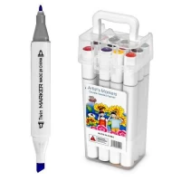 Маркеры двухсторонние белый корпус 