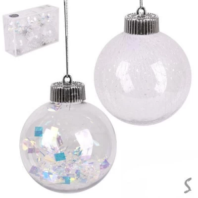 Елочные шарики 8см 6шт/наб