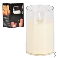 Свеча декоративная светодиодная 7.5*12.5см (без батареек 3шт*ААА)