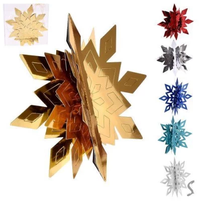 Декор-подвеска новогодняя бумажная "Snowflake" 25см
