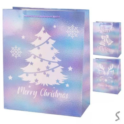 Пакет новогодний бумажный S "Merry Christmas" 18*23*10см