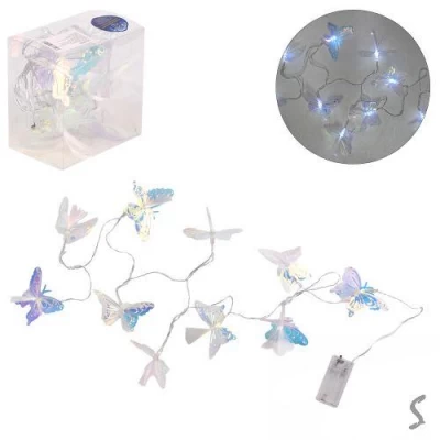 Гирлянда светодиодная "Бабочки" 2м 10led (2AA)