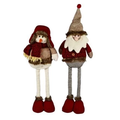 Фигура новогодняя "Santa Snowman" 70см (ноги-телескоп)