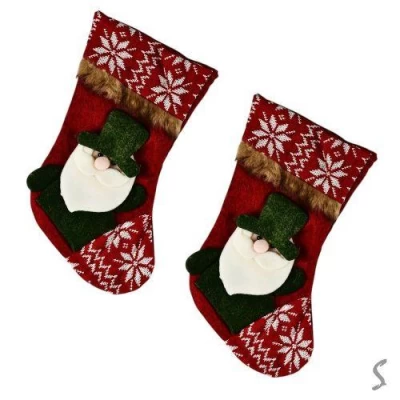 Новогодний носок для подарков 36см