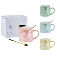 Чашка с крышкой и ложкой 