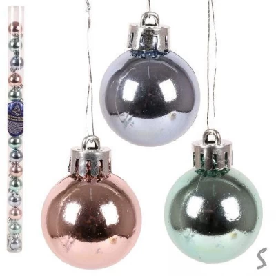 Елочные шарики 3см 15шт/наб