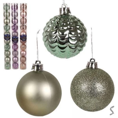 Елочные шарики 6см 10шт/наб