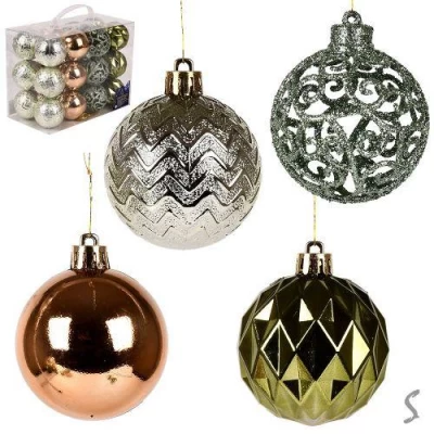 Елочные шарики 6см 24шт/наб