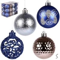 Елочные шарики 6см 24шт/наб