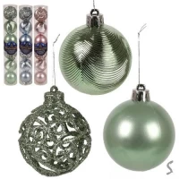 Елочные шарики 6см 6шт/наб