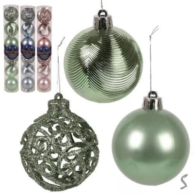 Елочные шарики 6см 6шт/наб