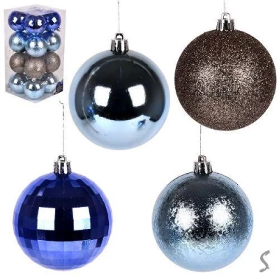 Елочные шарики 8см 16шт/наб