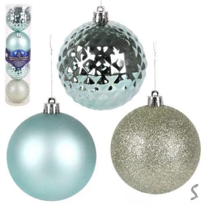 Елочные шарики 8см 4шт/наб