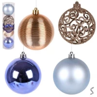 Елочные шарики 8см 4шт/наб