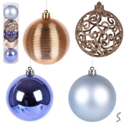 Елочные шарики 8см 4шт/наб