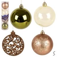 Елочные шарики 8см 4шт/наб