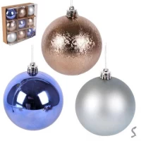 Елочные шарики 8см 9шт/наб