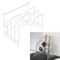 Подставка-органайзер кухонная для крышек/досок/посуды 26.5*19*21.5см