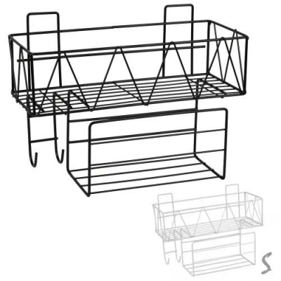 Полка с держателем настенная S 2кр 30*12.5*23см Полка с держателем настенная S 2кр 30*12.5*23см