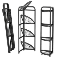 Полка-стеллаж угловая складная 51*35*120см