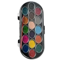 Краски акварельные 16цв полусухие с кисточкой