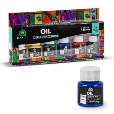 Краски масляные 6цв*25мл с кисточкой