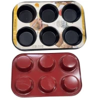 Форма для выпечки кексов 6шт/л 26.5*17.5*3см Форма для выпечки кексов 6шт/л 26.5*17.5*3см