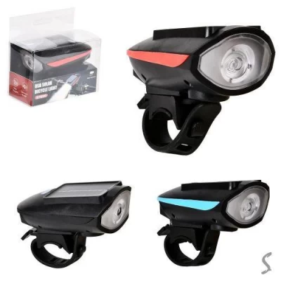 Фонарик аккумуляторний солнечная панель для велосипеда USB 10.5*4*4.5см Фонарик аккумуляторний солнечная панель для велосипеда USB 10.5*4*4.5см