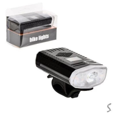 Фонарик аккумуляторный для велосипеда 9.5*4.5*4.5см Фонарик аккумуляторный для велосипеда 9.5*4.5*4.5см