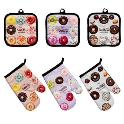 Рукавица-прихватка "Donuts" 2пр/наб 16*25/17*17см