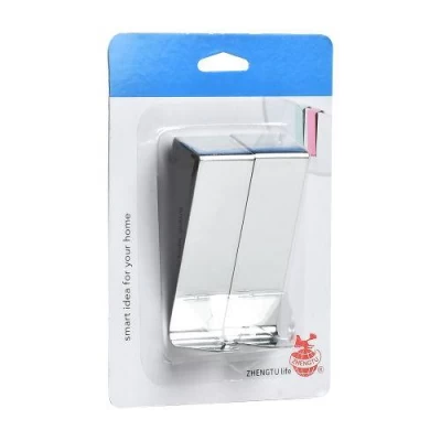 Крючок-вешалка на дверь SS 2шт/наб 8*2.5см Крючок-вешалка на дверь SS 2шт/наб 8*2.5см