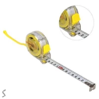 Рулетка с фиксатором 5м прозрачный корпус