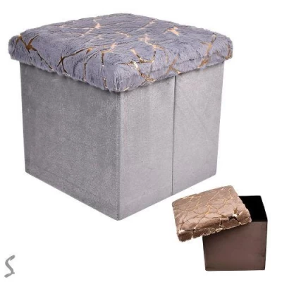 Тумба-пуф складной "Golden cracks" 35*35*33см Тумба-пуф складной "Golden cracks" 35*35*33см