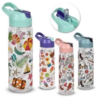 Бутылка-поилка детская с трубочкой 700мл