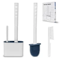 Туалетный ёршик с щеткой на подставке 2пр/наб 13*4.5*36см