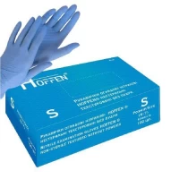 Перчатки нитриловые S Hoffen 3.2г нестерильные текстурированные б/п 50пар/уп