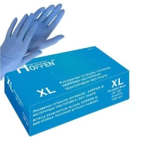 Перчатки нитриловые XL Hoffen 3.2г нестерильные текстурированные б/п 50пар/уп