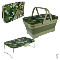 Корзина-переноска для пикника со столиком 2пр/наб 47*20*30см