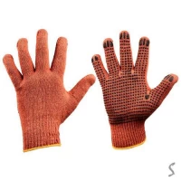 Перчатки трикотажные с ПВХ точкой 1пара