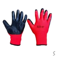 Перчатки синтетические с латексным покрытием 1пара