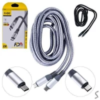 Кабель KLGO Type-C to Type-C PD 2.0м (9V/2A 12W,20V/3A 66W)