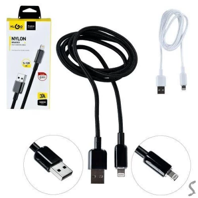 Кабель KLGO USB to Lightning 3A 1.0м