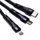 Кабель GTL 3-in-1 Type-C to Lightning+Micro+Type-C PD 200W 1.2м