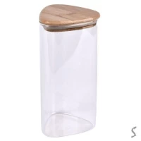Банка с бамбуковой крышкой 