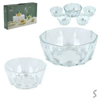 Салатник стекло 5пр/наб 750/300мл
