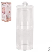 Органайзер для ватных дисков и палочек 2отд 7*7*18см