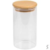 Банка с бамбуковой крышкой 350мл 6.5*12см