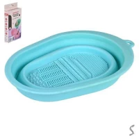 Ванночка для чистки кистей и спонжей силикон 15*10.5*4см