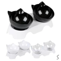 Миска для животных на подставке двойная 30*13см