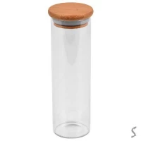 Банка с бамбуковой крышкой 200мл 4.7*15см
